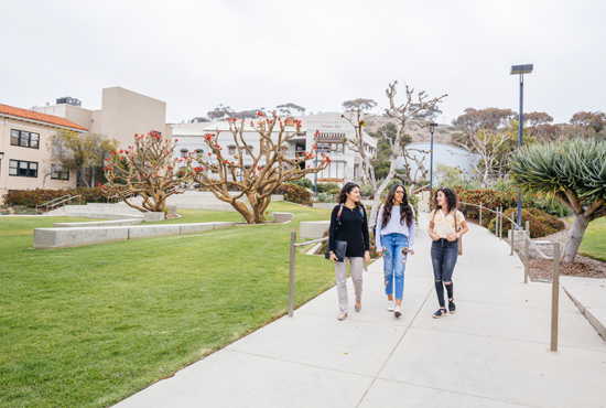 students walking at Scripps